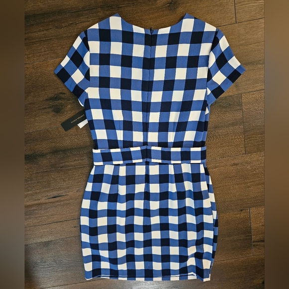 NWT 🔴 Cynthia Steffe Blue and White Checkered Dress - Size 0 - Picture 12 of 16